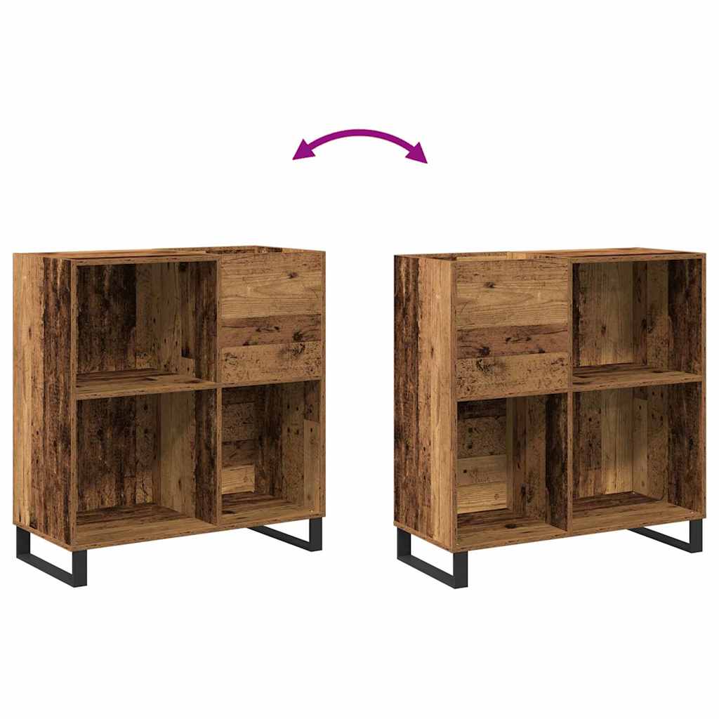 Vinyl Record Cabinet Rustic Wood Look 84.5 x 38 x 89 cm Engineered Wood