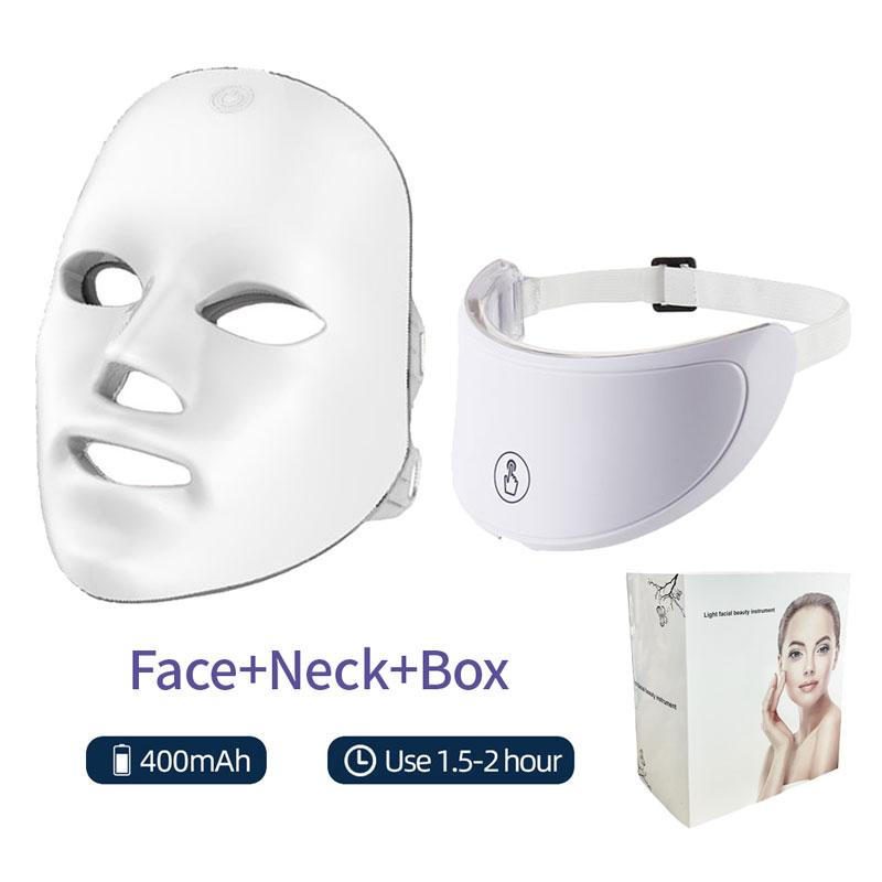 Wireless 7 Color LED Face Mask Portable Photon LED Facial Mask Anti Aging Repair Skin Face Lifting Skin Care Beauty Mask Tool