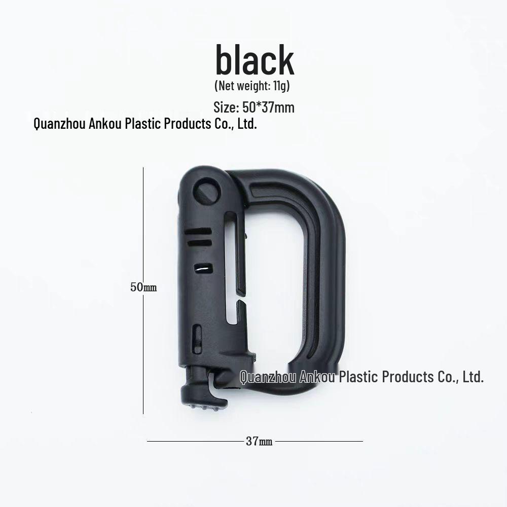 

Spot Outdoor Multi-use Lightweight Press-to-Open High-Strength Plastic D-Ring Mountaineering Backpack Buckle