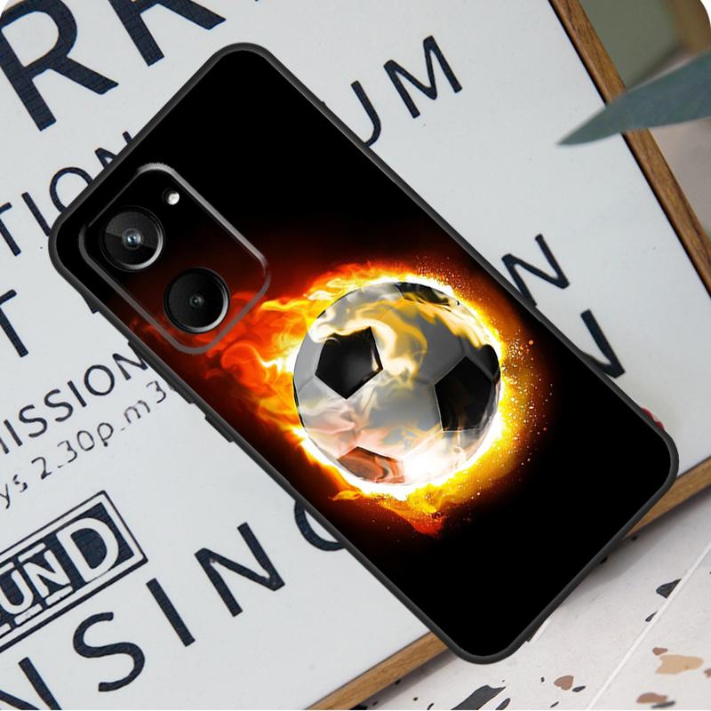 Football Soccer Ball For Realme C31 C33 C35 C51 C53 C55 C67 GT5 GT Neo 6 9 10 11 12 Pro Plus C21Y C25s C30 Case