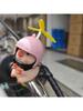 1pc Pink Pig & White Star Helmet Decor For Personalized Bicycle Or Motorcycle Handlebar, Rubber Pig Gift