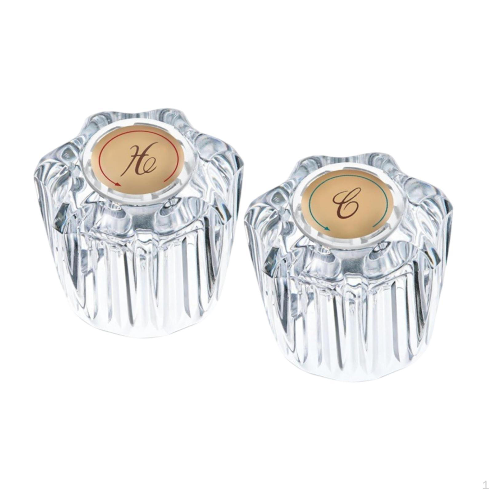 

Acrylic Shower Knob Bathroom Supplies Handle Bathtub Faucet Multiuse for Apartment Type B