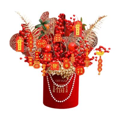 2025 Chinese New Year Decorative Plant Lucky Bucket for Tabletop Use 24inch Height