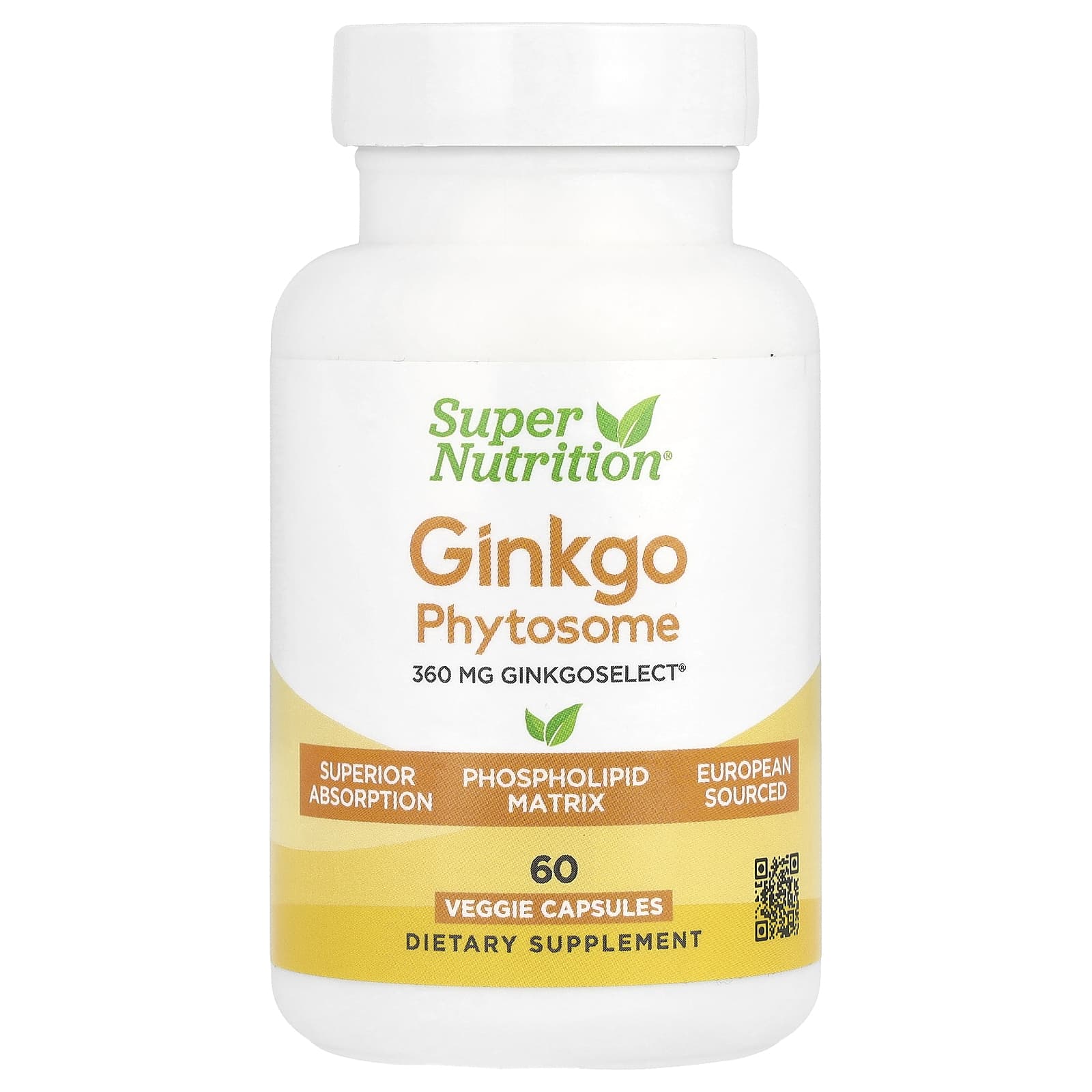 

Ginkgo Phytosome, 360Mg, 60 Veggie Caps