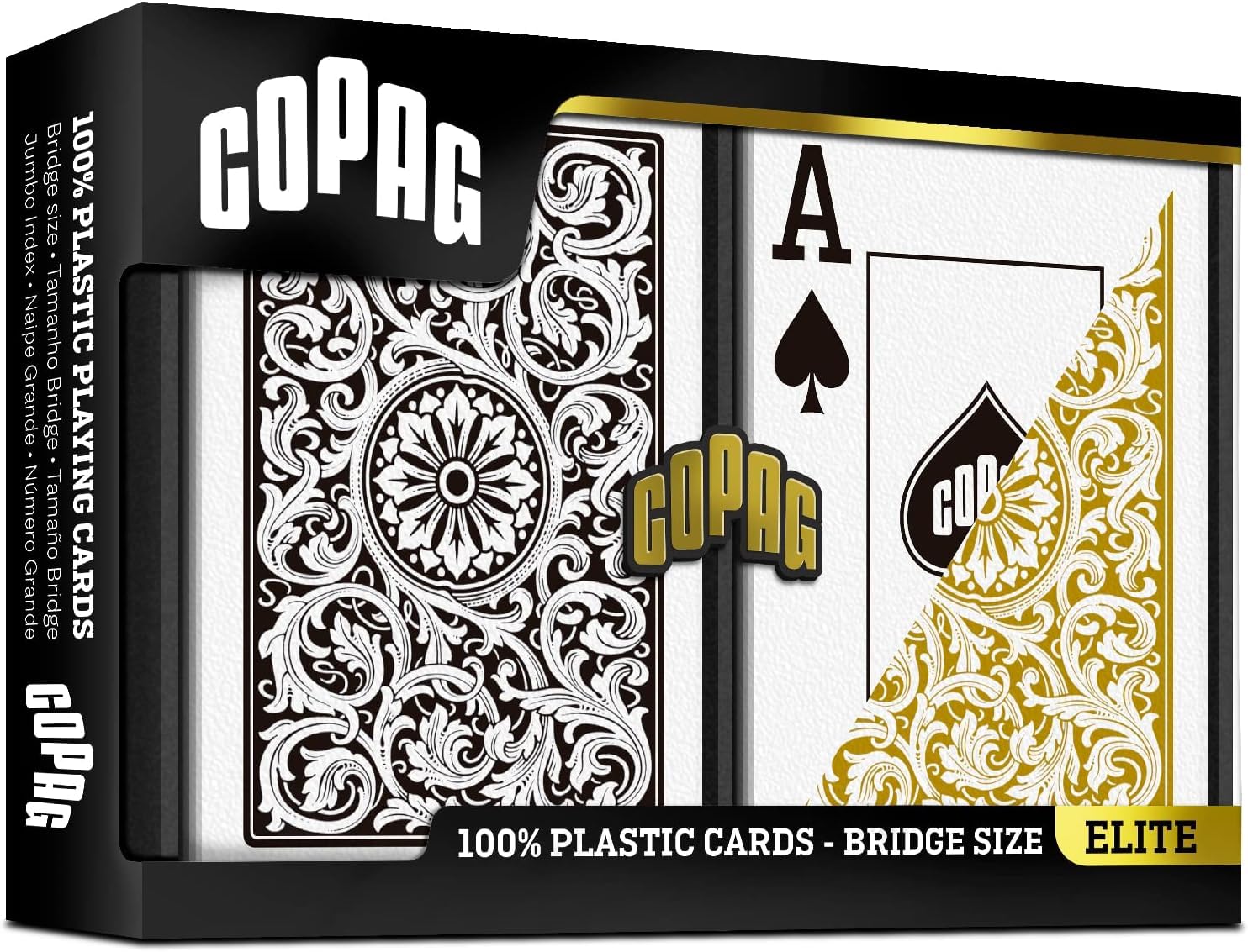 

Copag Bridge Size Jumbo Index 1546 Игральные карты Gold (Черная настройка)