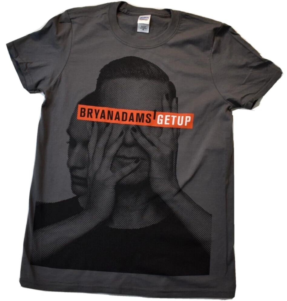 Bryan Adams Mens Bryan Adams Get Up 2010 Tour Shirt With Cities & Dates New S L