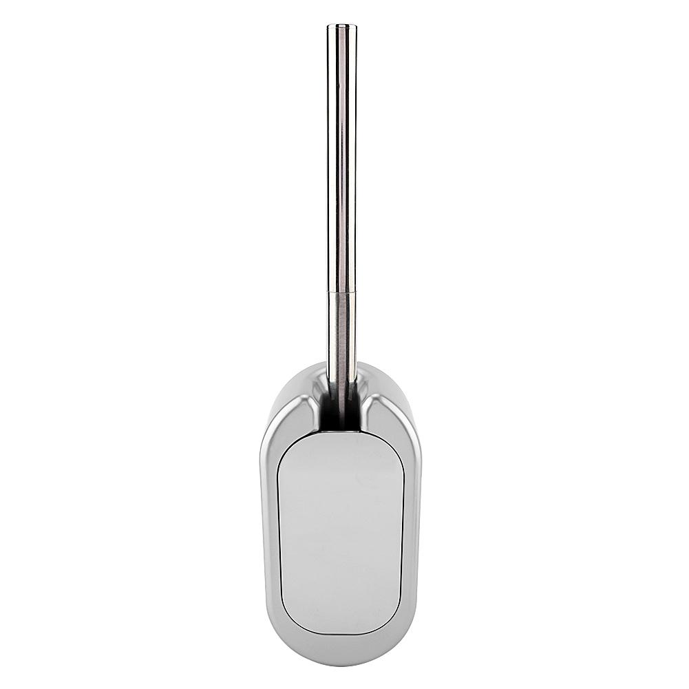 Nail Free Stainless Steel Handle Toilet Brush Set Home Hotel Bathroom Cleaning Tool (silver)