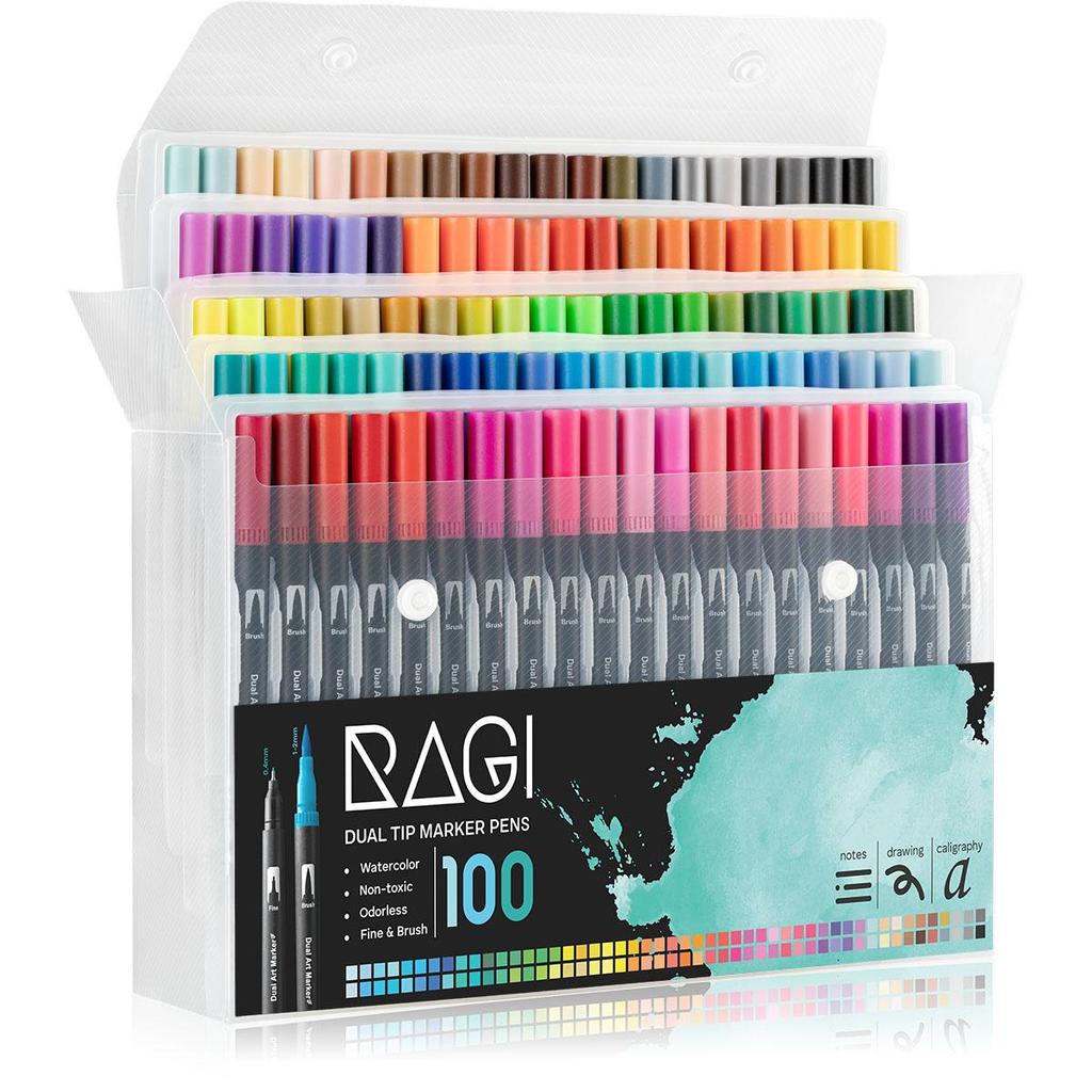 Set of Double-sided Watercolour Markers - 100 Colours