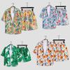 Hawaiian Shirt Shorts Men's Set Fashion Style Summer Thin Beach Vacation Beach Short Sleeved Floral Shirt Two-piece Set