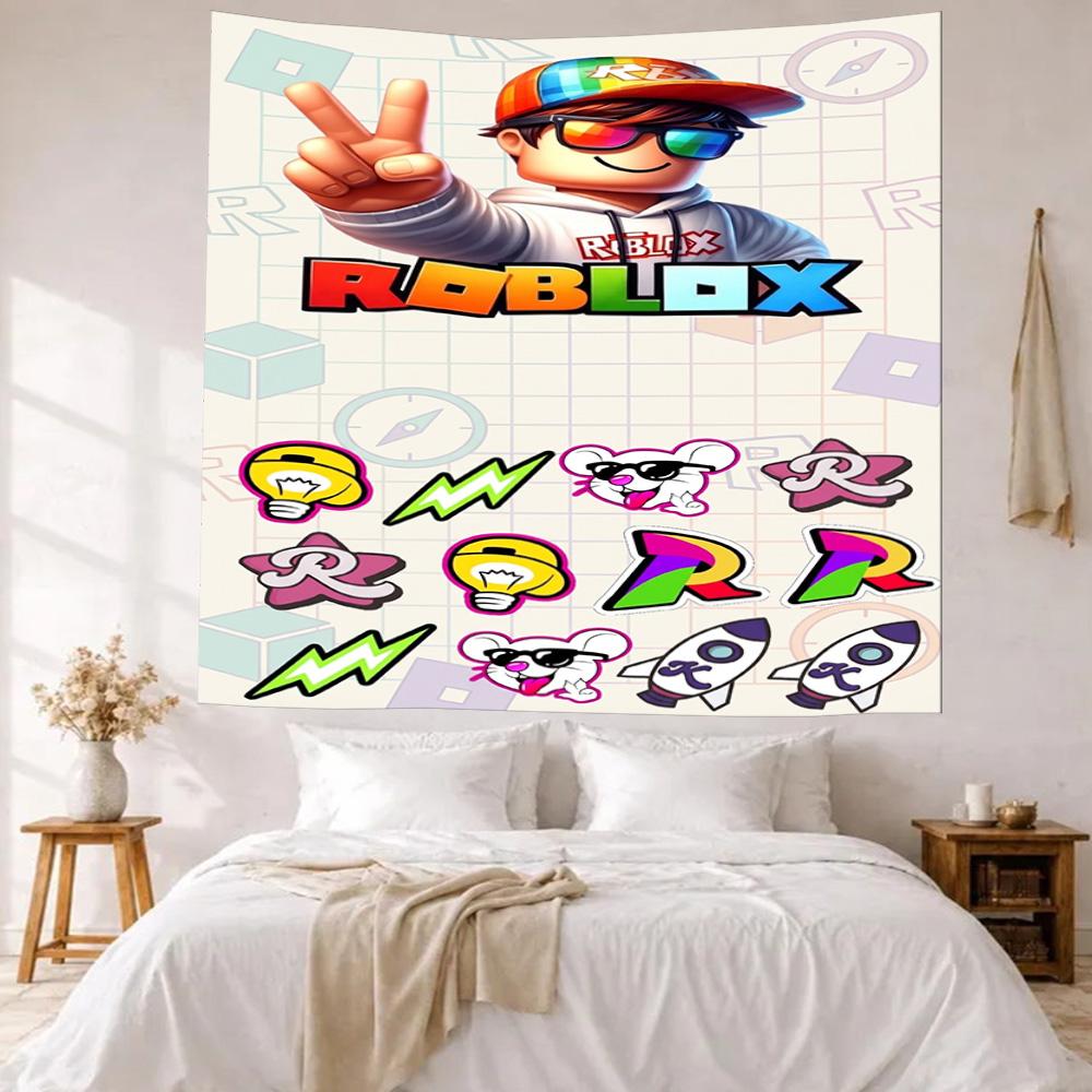 Roblox Wall Decor Tapestry Art For Pet Memorial Birthdaywedding Party Backdrop Family Gift