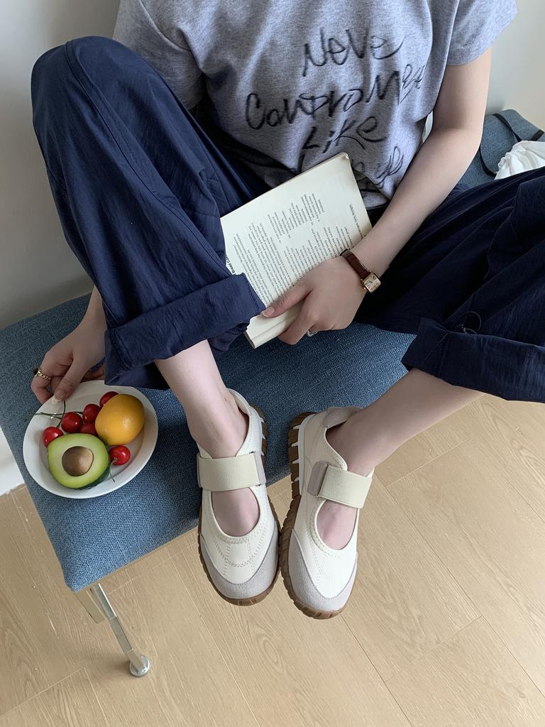 Velcro Mary Jane Shoes 2025 Spring and Summer New Plume Air German Training Shoes 2.5cm Platform Fashion Casual Shoes