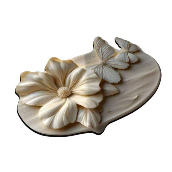 

Floor Mat Quick Drying High Water Absorption 3D Realistic Butterflies Floral Pattern Anti-Slip Bathroom Mat Entryway Kitchen Rug 40*60cm F