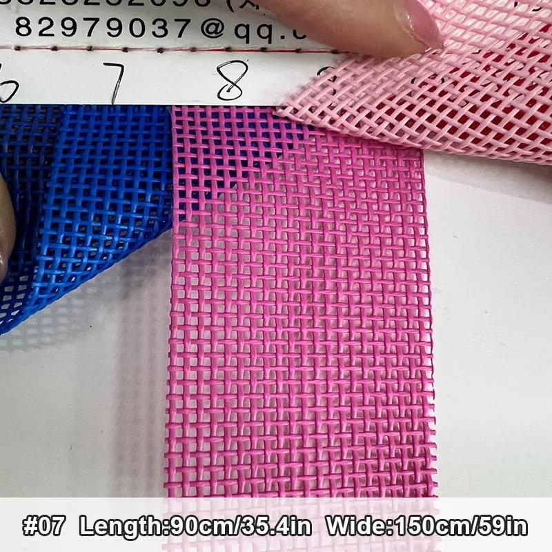 Siatka Teslin z powłoką do szyfrowania Krzesło Plażowe Składany Fotel Rozkładany Krzesło Huśtawka typu Łuk Łóżko dla Zwierząt Tkanina PVC Siatka Pleciona DIY 90x150cm