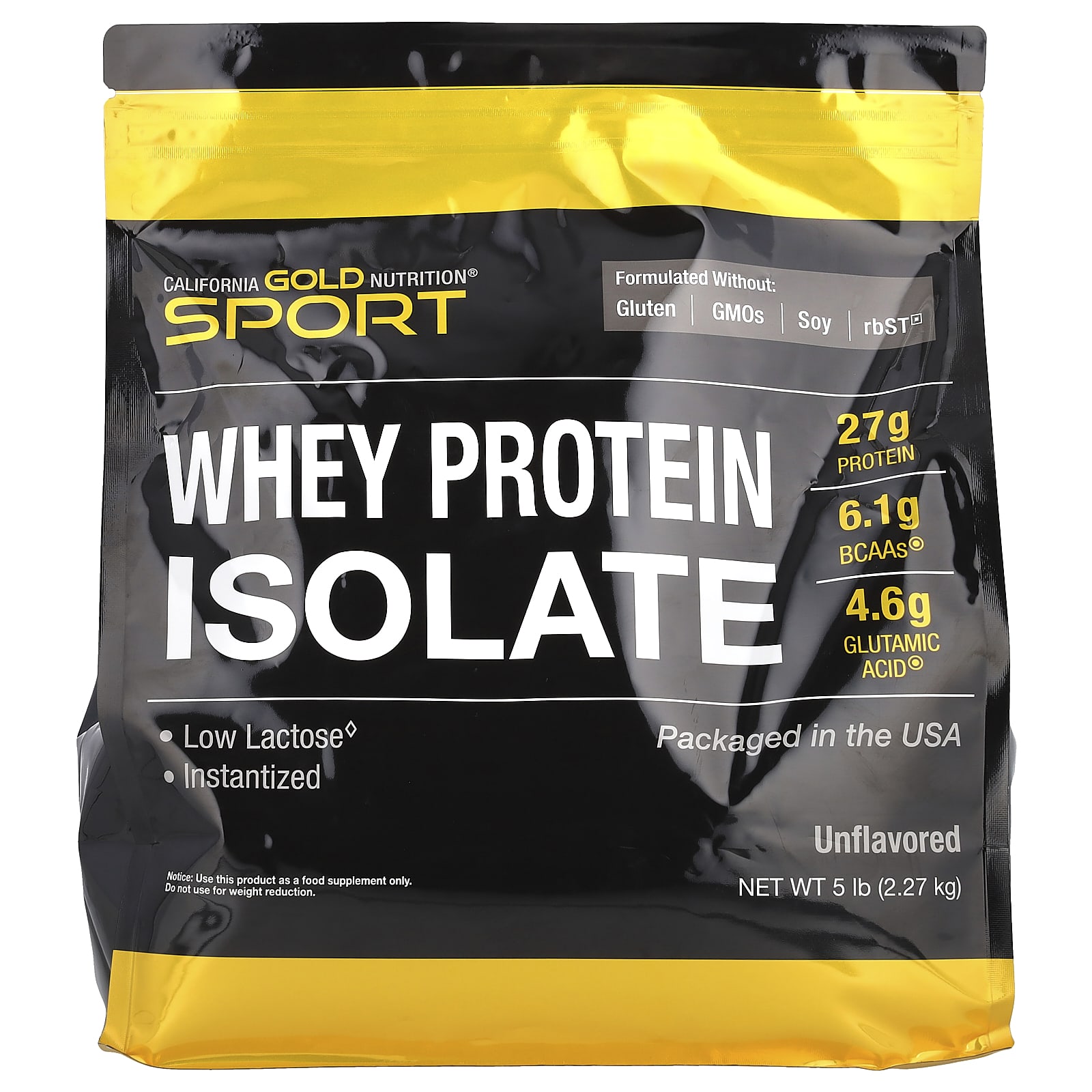 

Sports, Whey Protein Isolate, Unflavored, 2.27Kg(5Lb)