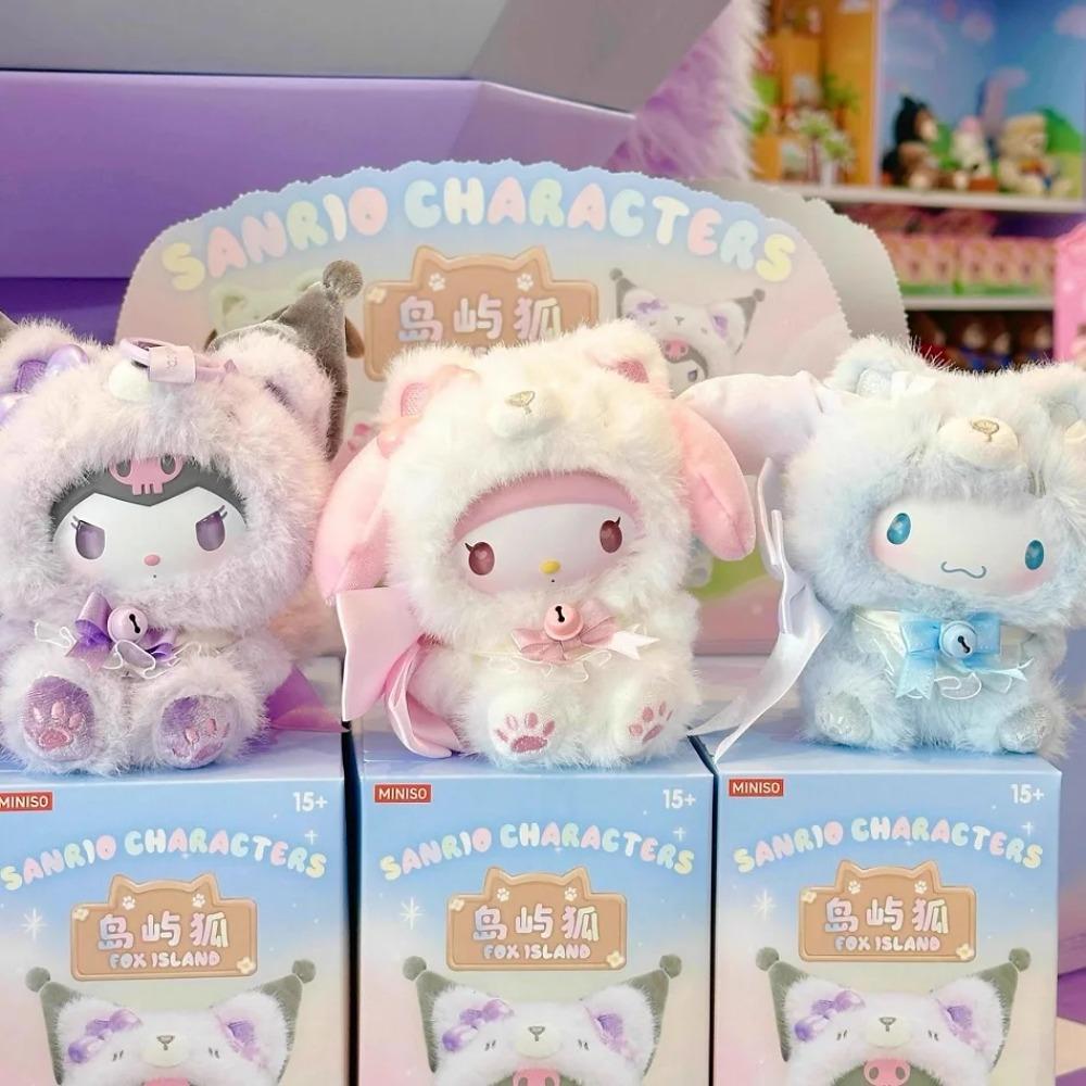 2026 New Kuromi Fox Island Series Vinyl Plush Blind Box Cute Cartoon Hello Kitty Kuromi Pendants Girl Bag Ornament Toy Gifts