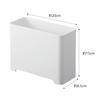Yamazaki Magnetic Bathroom Trash Can, White, Approx. W20 X D8.7 X H15cm, Tower Design with Magnet and Drainage Hole, Model 5540
