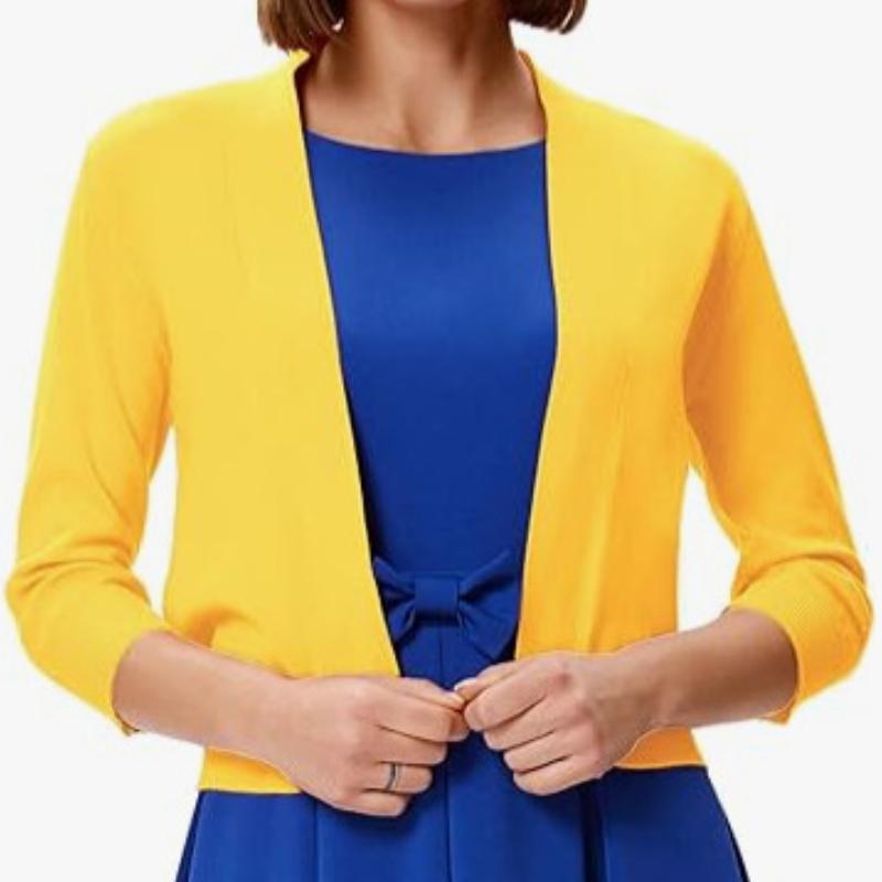 IHUASU Knitwear Women's Simple Versatile Short Jacket Autumn and Winter Knitted Cardigan