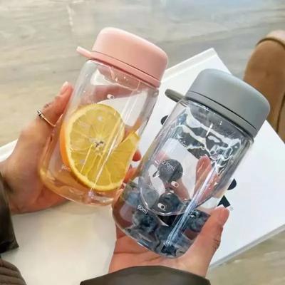 450ml Plastová fľaša na vodu Neprepustná Prenosný pohár na vodu Študentská Jednoduchá fľaša Šálka na kávu a čaj s čajovým sitkom Letné Poháre na pitie