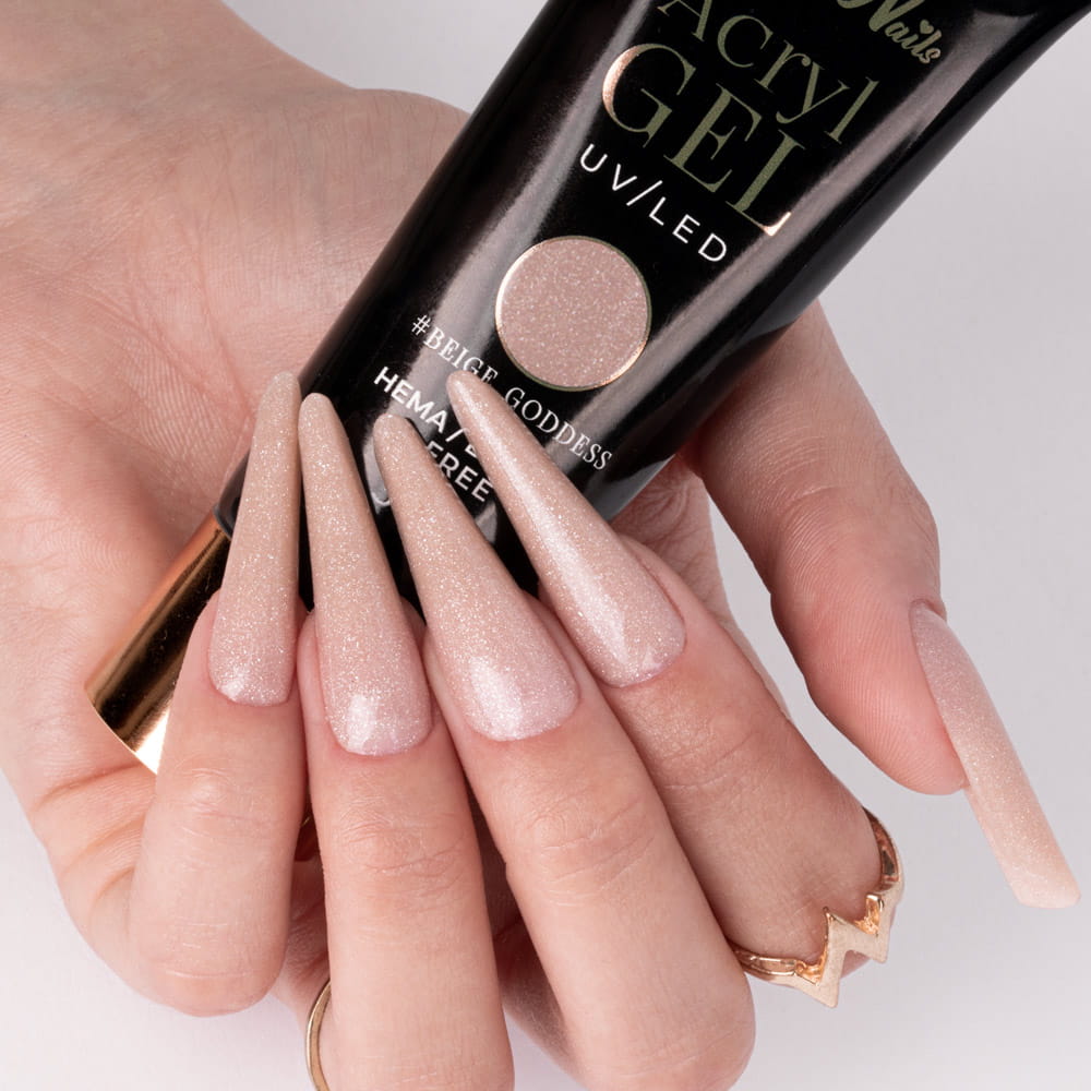 Akrylożel Polygel Żel Budujący Do Przedłużania Acrylgel Molly Nails Hema/Di-Hema Free Beige Goddess 30 Ml