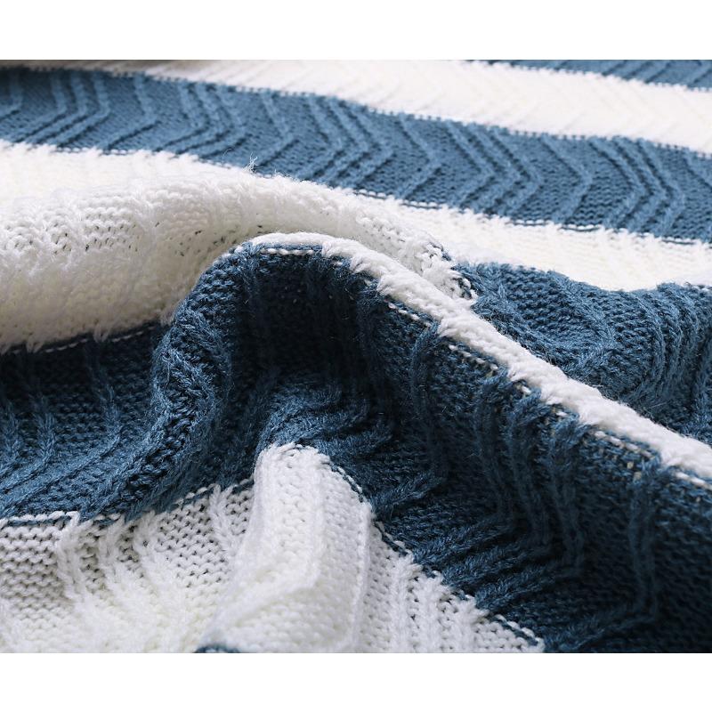 YYFS Dame Mote Casual Høst Vinter Stripeprint Langermet O-hals Gensere