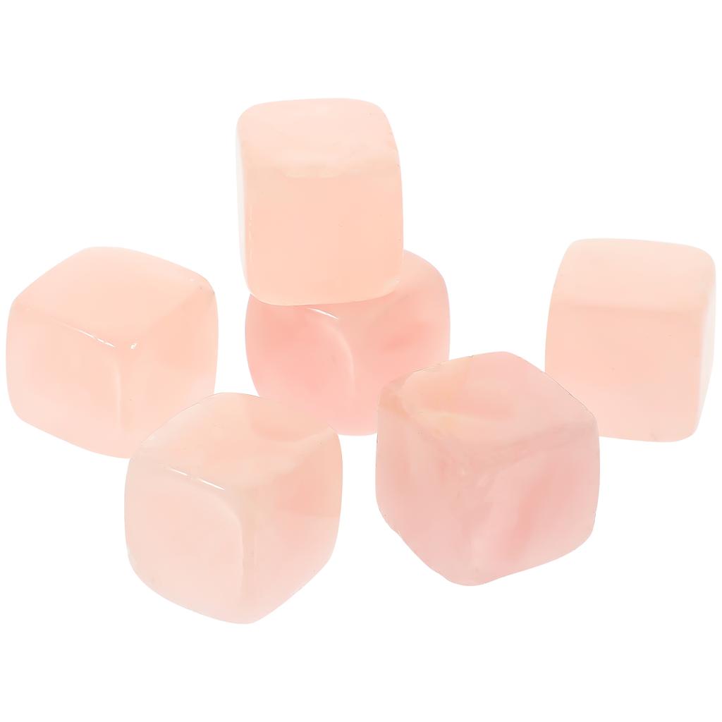 6 Pcs Whiskey Stone Ice Cube Gift Set for Women Drinks Reusable Stones Accessories Geometry Miss