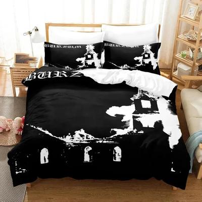 3D-gedrucktes Burzum Bettwäsche-Set Bettbezug Bettset Steppdeckenbezug Kissenbezug Steppdecke King Queen Größe Jungen Erwachsene Bettwäsche-Set