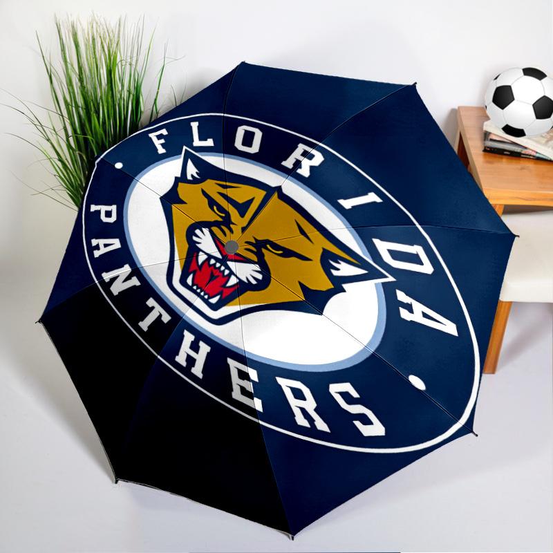 Panthers Ice Hockey Umbrella 8-Frame for Travel, Camping, Casual Lightweight Portable Umbrella, Essential for Every Family Holidays Gift