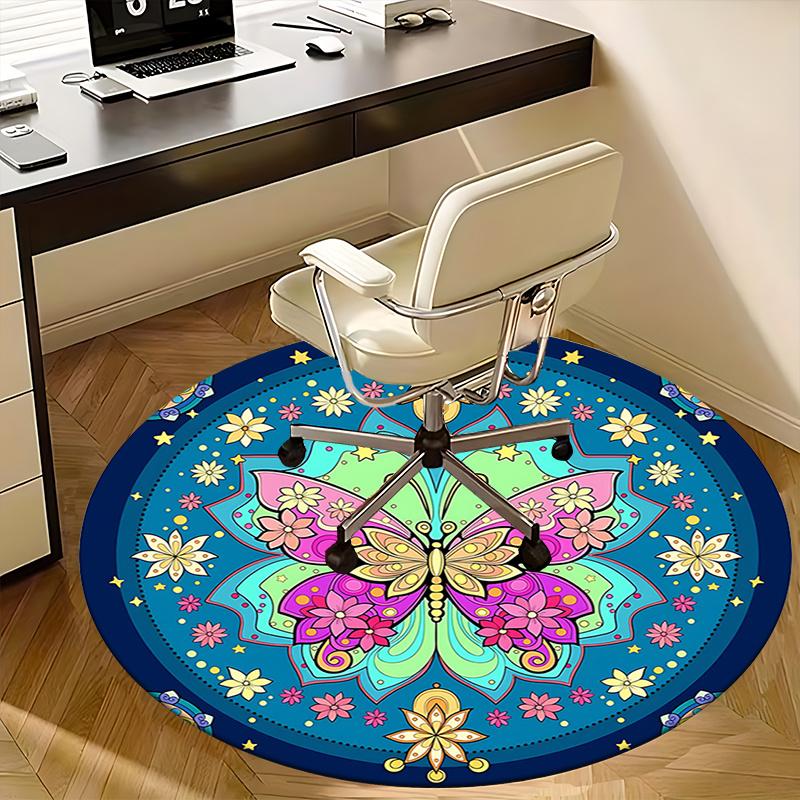 Colorful Butterfly Office Carpet Chair Mats, Home Decor, Office Carpet, Gift for Any Room1118153a