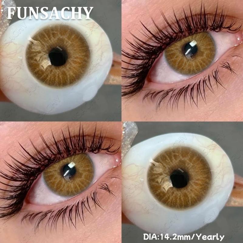 

FUNSACHY 1 Pair Blue Color Contact Lenses for Eyes Big Size Natural Lenses Beautiful Pupils Cosmetics Brown Color Lens Gray Lens 0