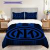 Biancheria da letto con design dello stemma dell'Inter (1 * copripiumino + 2 * federa, senza nucleo) Regalo di compleanno di Natale Set biancheria da letto Morbido e confortevole