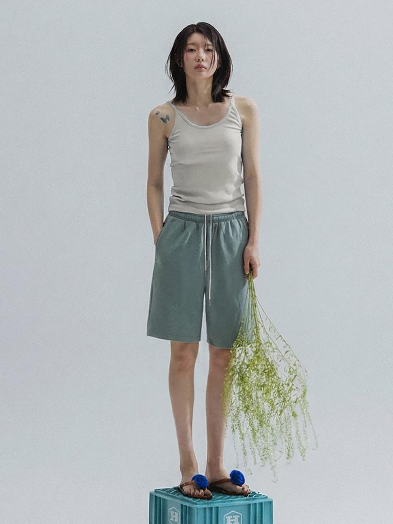 Aenhacheu Bermuda Jersey Shorts_Sagegreen