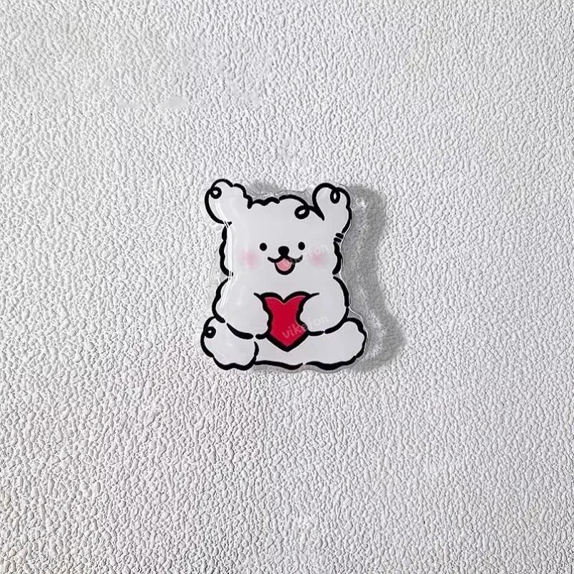Magnetic Socket Pocket Stand Phone Grip Tok Bracket Korean Cute Cartoon Puppy Grip For iPhone Samsung Xiaomi Ring Finger Holder