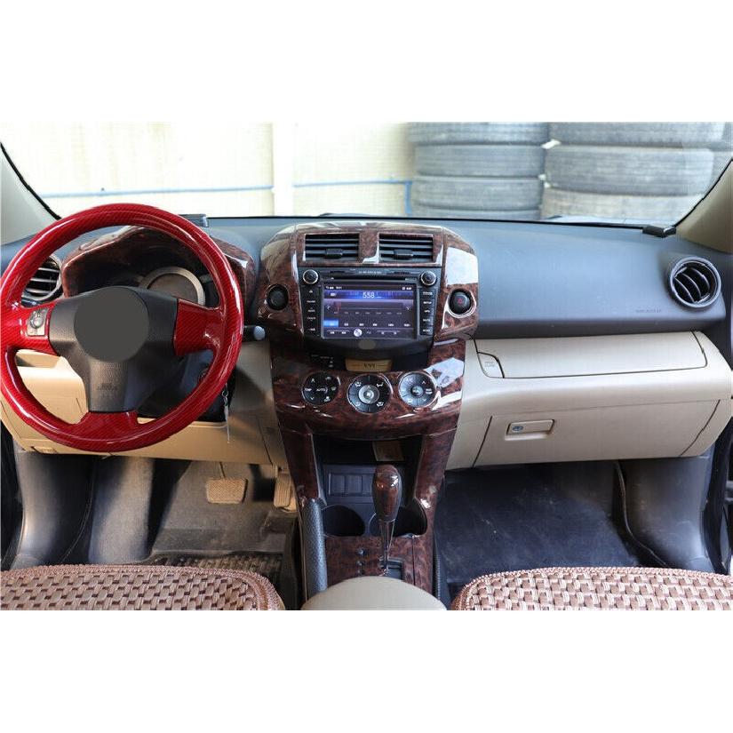 2006-2012 For Toyota RAV4 Central Control Navigation Frame Wood Grain Cover Trim