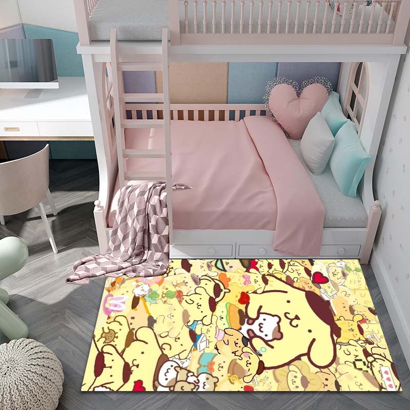 3D Printing Pom Pom Purin Home Cartoon Dog Carpet for Living Room, Bedroom, Home Sofa Decoration, Children's Playground Non Slip