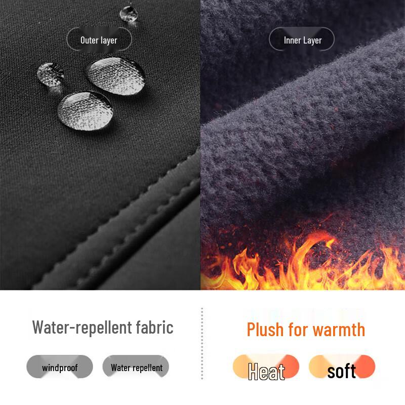 Camel Fleece-Lined Outdoor Water-Repellent Sport Pants