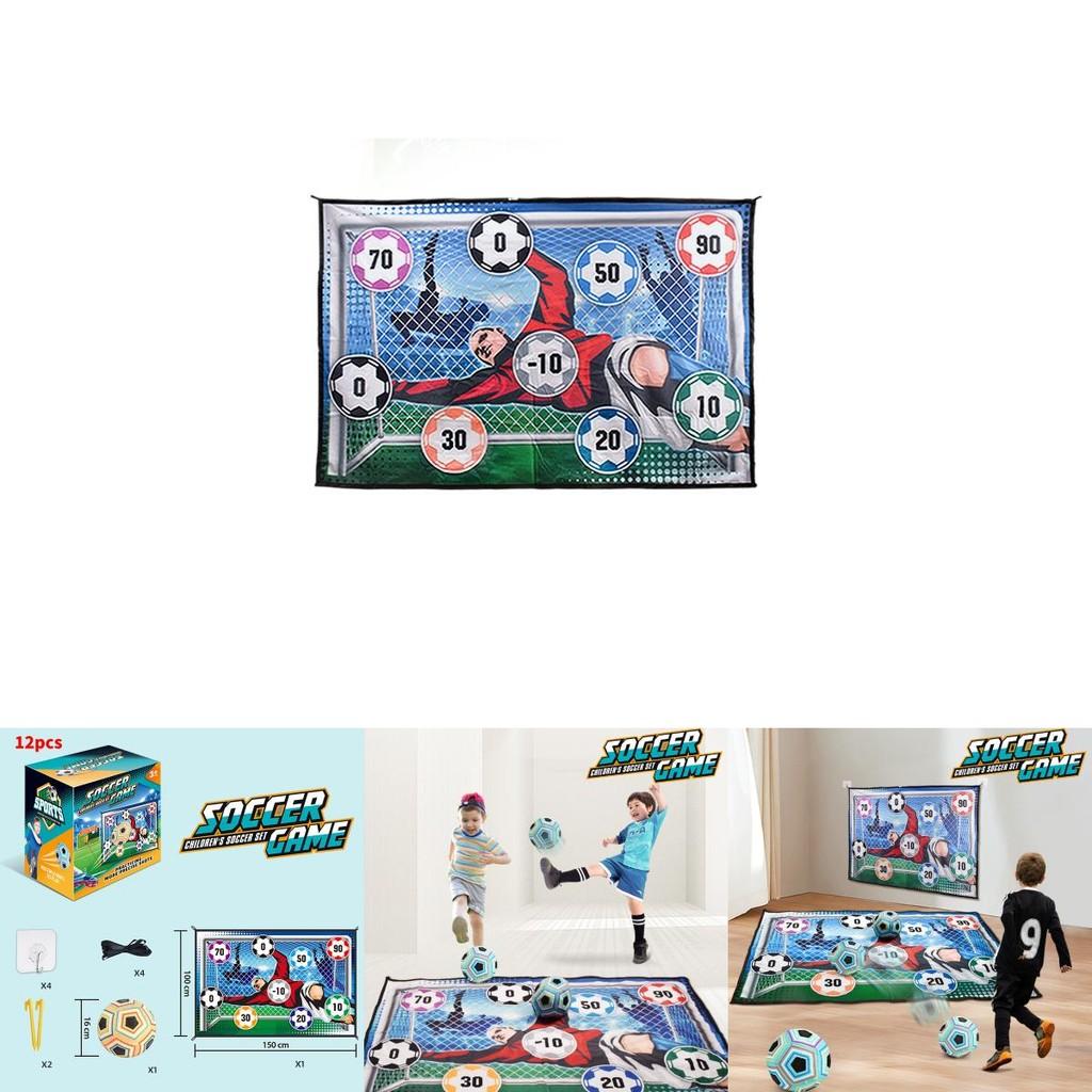 Fun And Colorful Childrens Soccer Play Mat Set With Soft Plush Pillow And Accessories