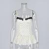 Spring And Summer New Polka Dot Lace Camisole Top European And American Style Versatile For Commuting Women'S Top