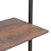 Ladder Shelf with 3 Shelves Dark Brown and Black 64x35x120.5cm