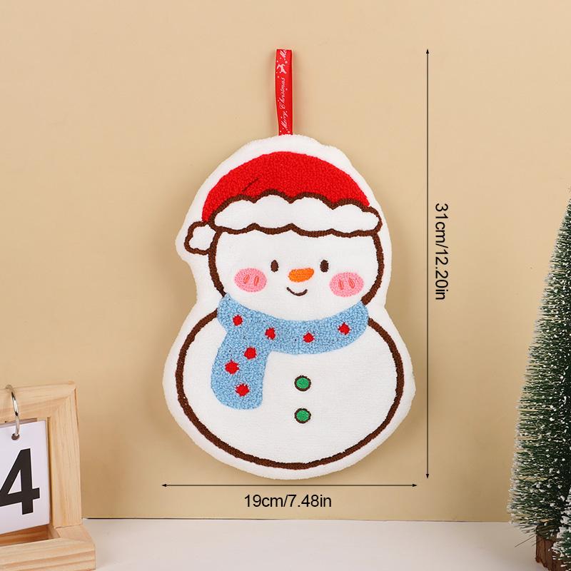 1/3 ks Vánoční kreslený ručník na ruce perníček sněhulák strom design korálový fleece závěsné ručníky domácí kuchyň koupelna dekor