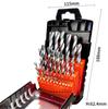 Black and Gold Dual-Color Hand Drill Bits Set with Spiral Chip Slot for Metal Drilling