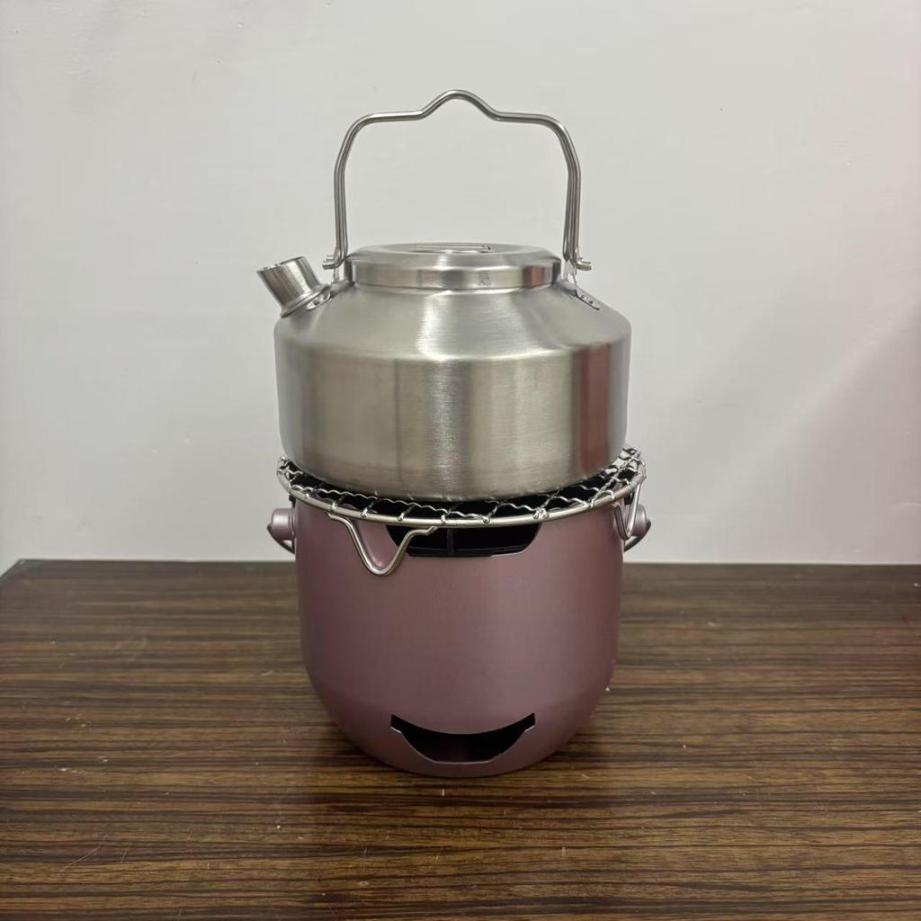 Portable Stainless Steel Mini Charcoal Stove for Outdoor BBQ and Tea Brewing