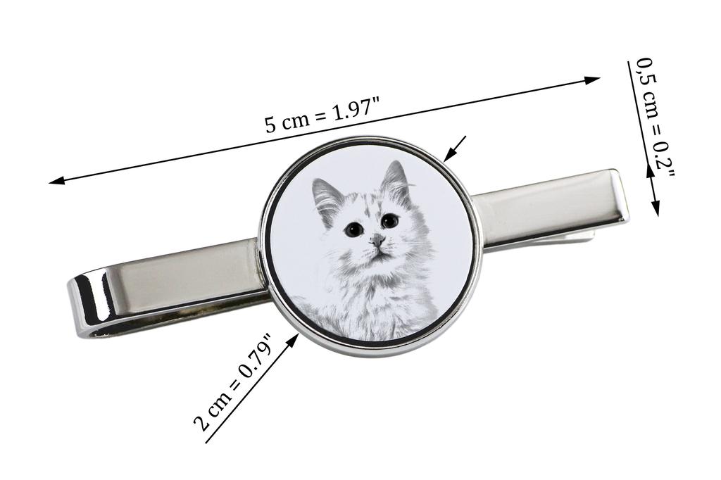 Turkish Van - Cat Tie Clip, Personalized Tie Clip, Unique Gift for Men from Art-Dog Brand