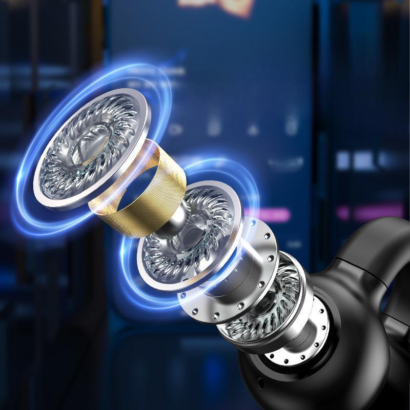 Noua căști cu clemă pentru urechi Bluetooth - Conducție a aerului, o singură ureche, potrivire confortabilă, durată lungă de viață a bateriei