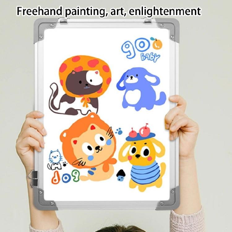 Erasable Magnetic Writing Board Aluminum Frame Wall Mounted Double Sided 30x40cm Whiteboard Dry Erases Board For Student