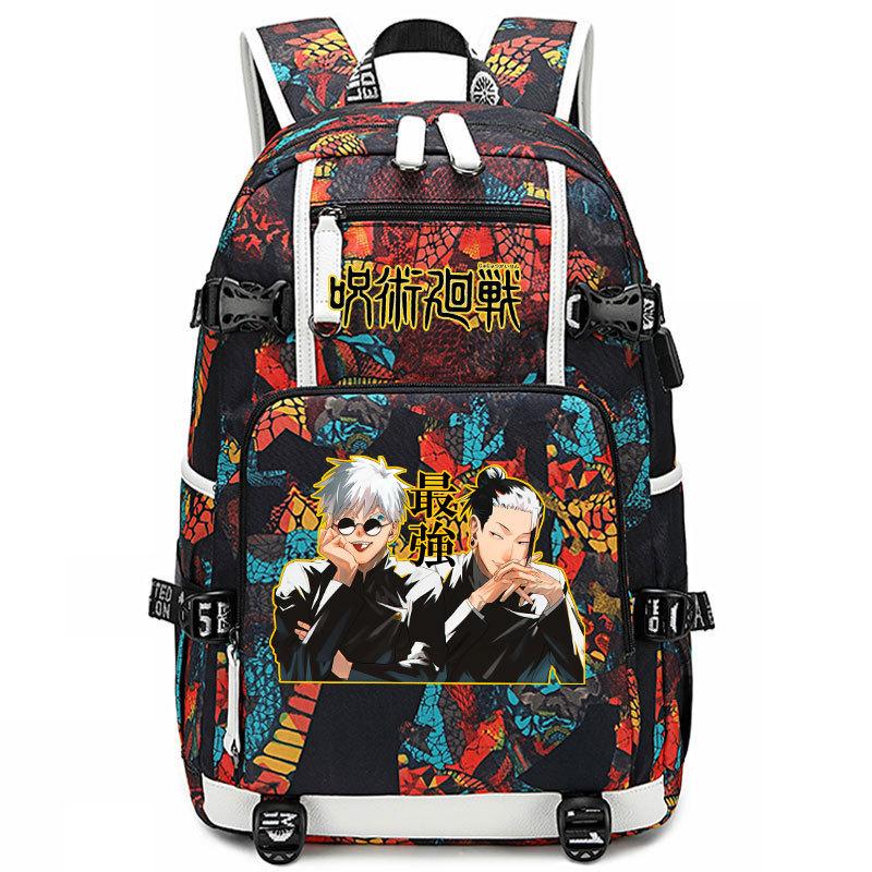 Bag Anime Peripheral Five Wushu Second Dimensional Backpack for Junior High School Students and Elementary School Students Large Capacity Backpack