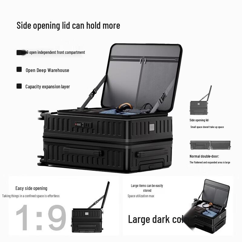 SPACEXPERT Side-Opening Business Travel Suitcase