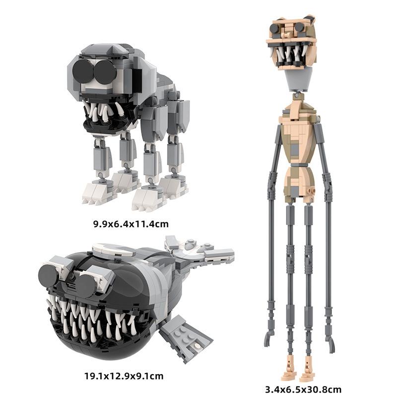 Zoonomaly Zoo Bloki Figurka Zabawka Zoonomaly Zestaw Bloków Figurka z Gry Horror Zoonomaly Ceglany Strażnik Kot Koala Potwór Zwierzęta Budowanie