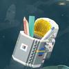 Cartoon Astronaut Building Blocks Pen Container Holder Micro Diamond Small Particles Assembled Building Blocks For Gifts