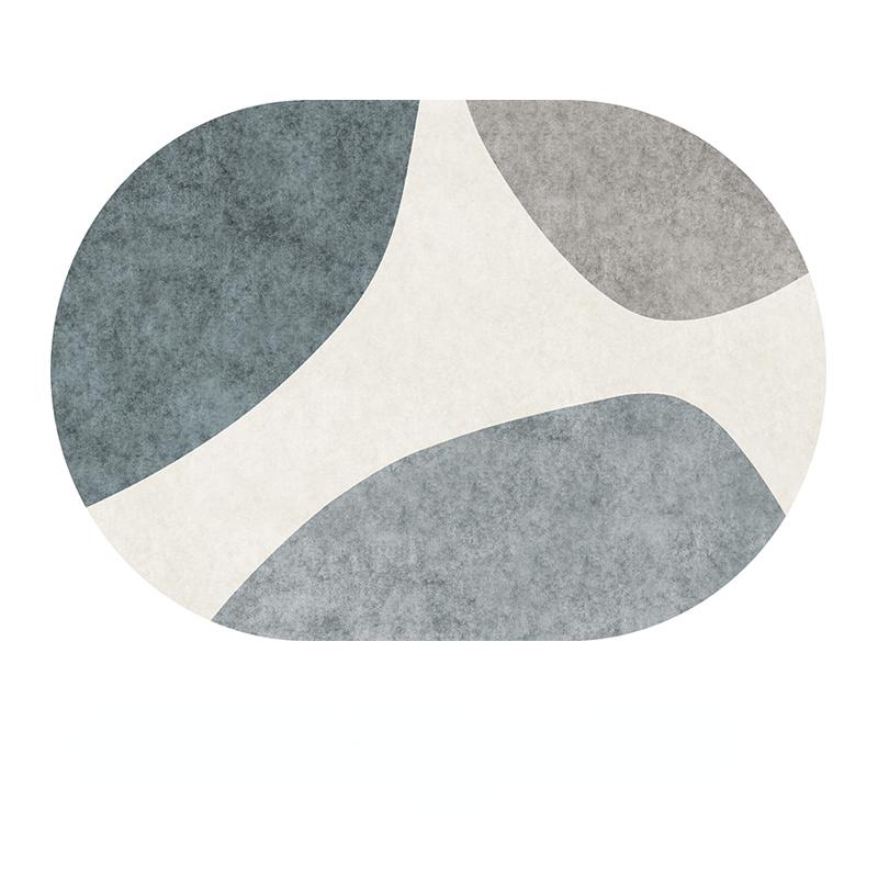 Modern Oval Rugs Room Decoration Teenager Carpets Home Decor Floor Mat Large Area Carpet In Living Room Non-slip Lounge Rug