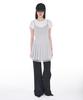 Alkialka Pleated Chiffon Mini Dress (Light Gray)